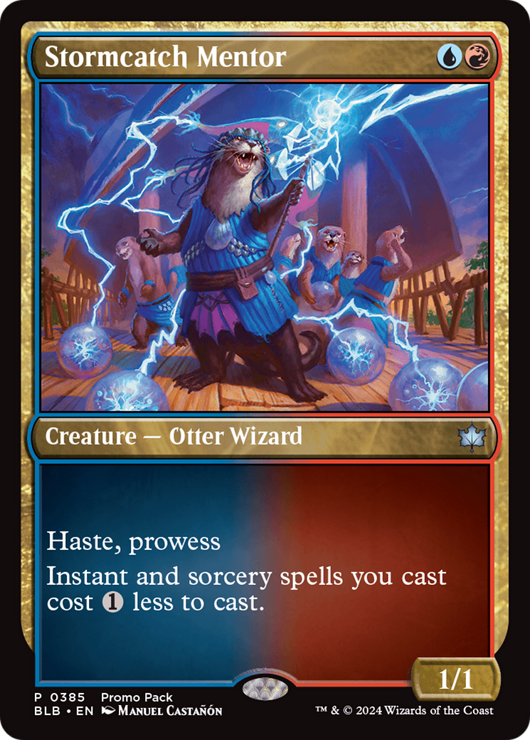 Image of Stormcatch Mentor (Promo Pack) [Bloomburrow Promos]