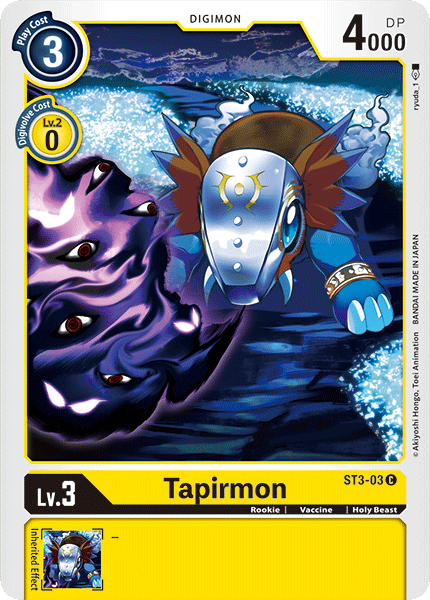 Image of Tapirmon [ST3-03] [Starter Deck: Heaven's Yellow]
