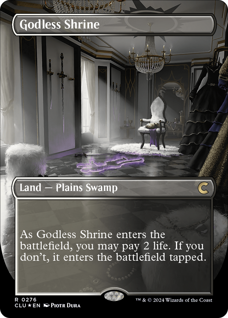 Image of Godless Shrine (Borderless) [Ravnica: Clue Edition]
