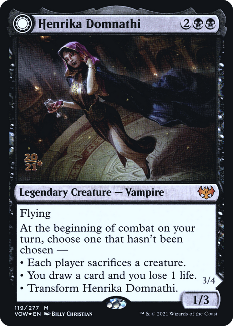 Image of Henrika Domnathi // Henrika, Infernal Seer [Innistrad: Crimson Vow Prerelease Promos]