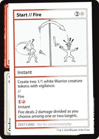 Image of Start // Fire (2021 Edition) [Mystery Booster Playtest Cards]