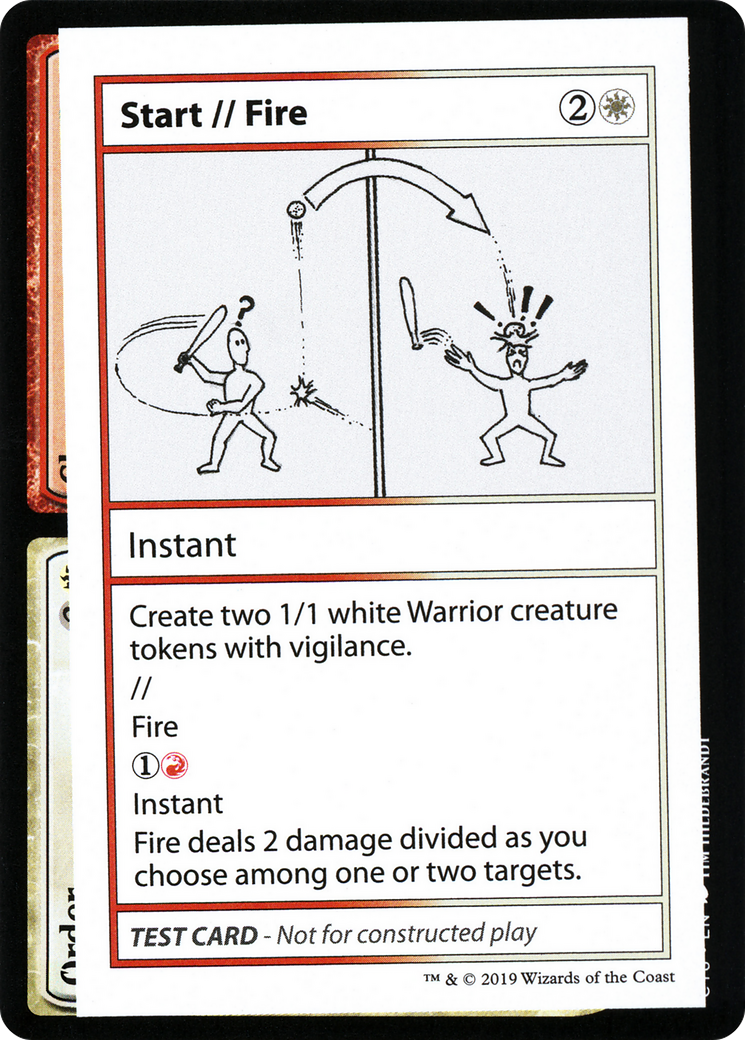 Image of Start // Fire (2021 Edition) [Mystery Booster Playtest Cards]