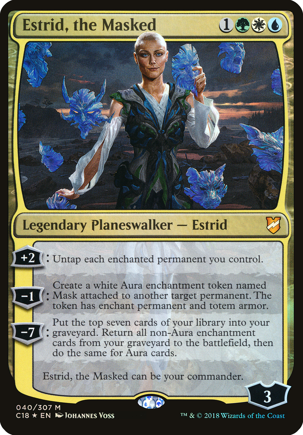 Image of Estrid, the Masked (Oversized) [Commander 2018 Oversized]