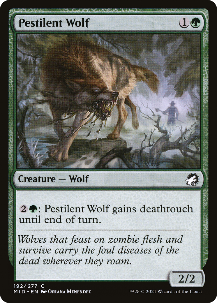 Image of Pestilent Wolf [Innistrad: Midnight Hunt]