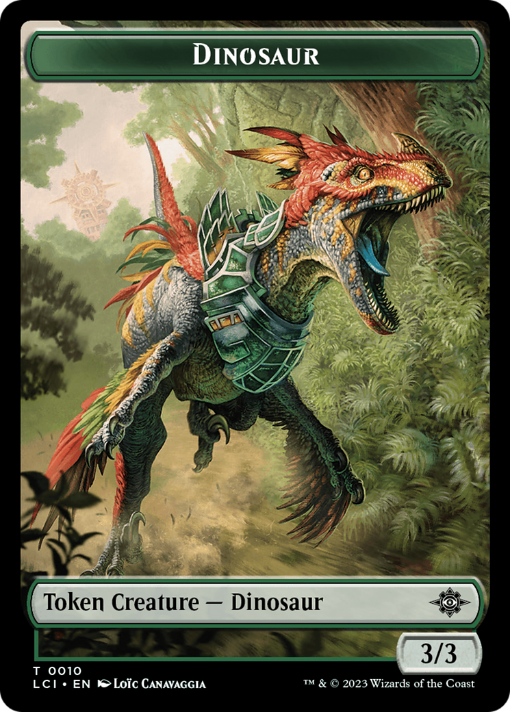 Image of Dinosaur Token (0010) [The Lost Caverns of Ixalan Tokens]