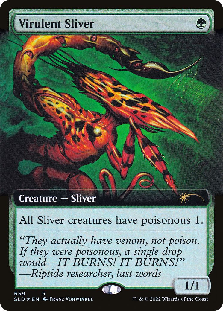 Image of Virulent Sliver (Extended Art) [Secret Lair Drop Promos]