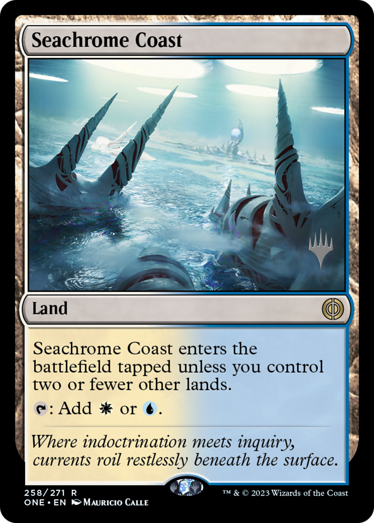 Image of Seachrome Coast (Promo Pack) [Phyrexia: All Will Be One Promos]