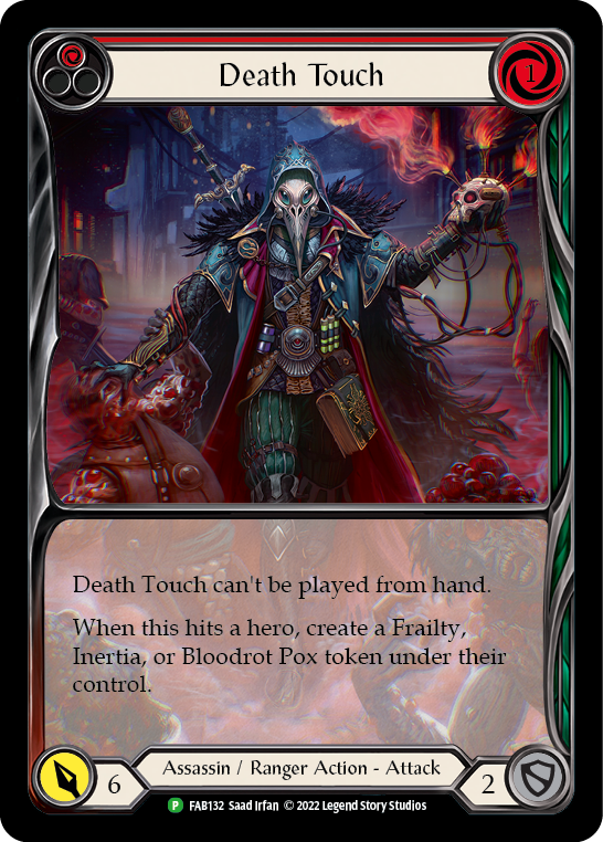 Image of Death Touch (Red) [FAB132] (Promo)  Rainbow Foil