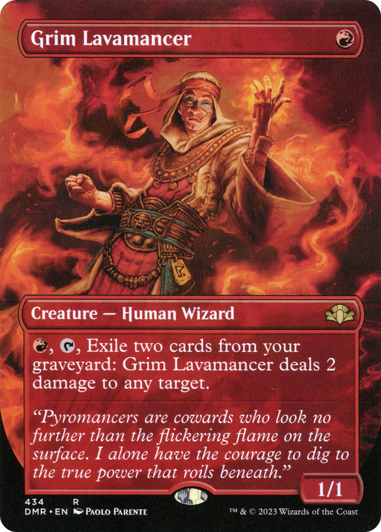 Image of Grim Lavamancer (Borderless Alternate Art) [Dominaria Remastered]