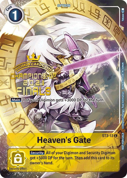 Image of Heaven's Gate [ST3-13] (2021 Championship Finals Tamer's Evolution Pack) [Starter Deck: Heaven's Yellow Promos]