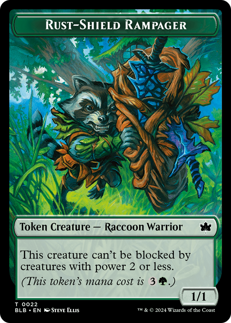 Image of Rust-Shield Rampager Token [Bloomburrow Tokens]