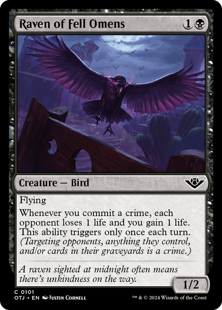 Image of Raven of Fell Omens [Outlaws of Thunder Junction]