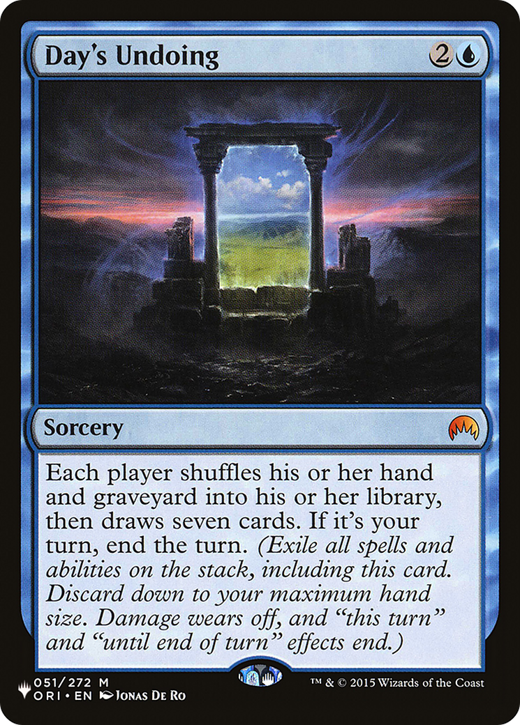 Image of Day's Undoing [The List]
