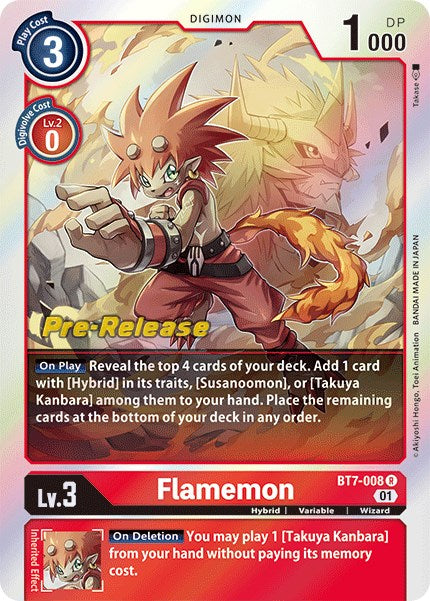 Image of Flamemon [BT7-008] [Next Adventure Pre-Release Cards]
