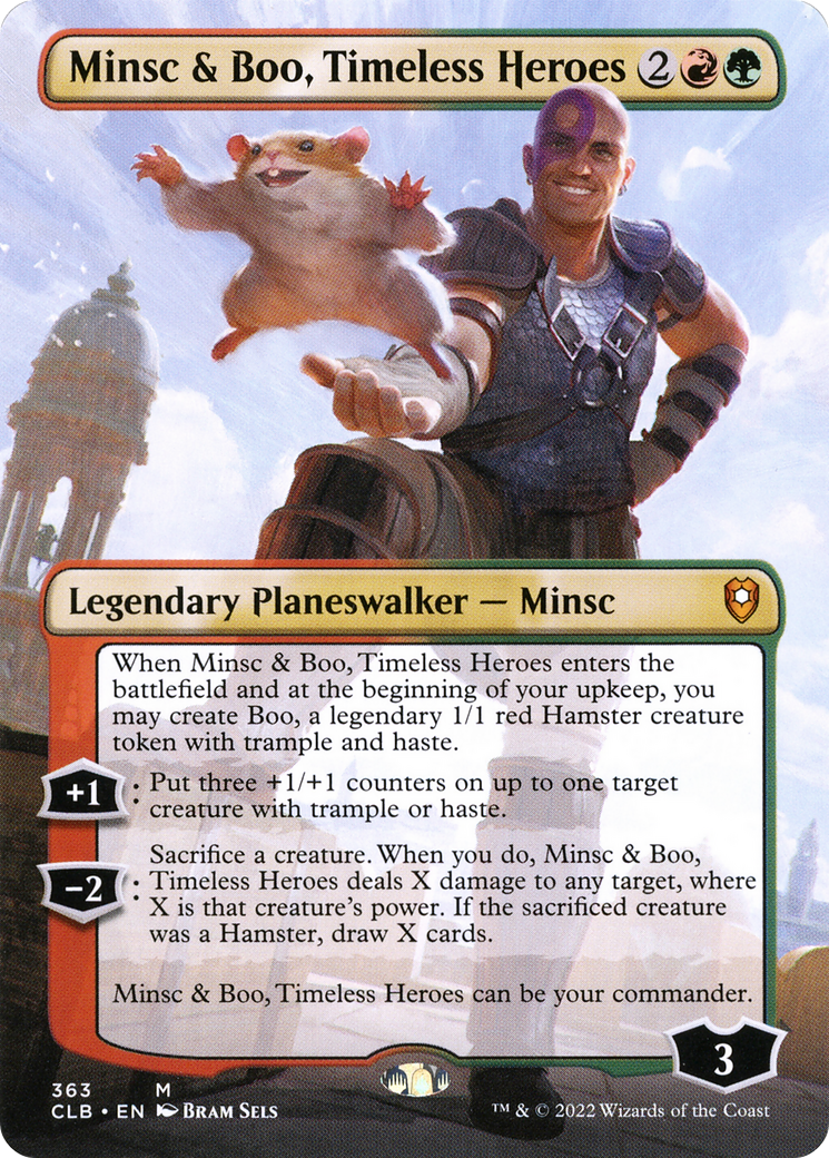 Image of Minsc & Boo, Timeless Heroes (Borderless) [Commander Legends: Battle for Baldur's Gate]