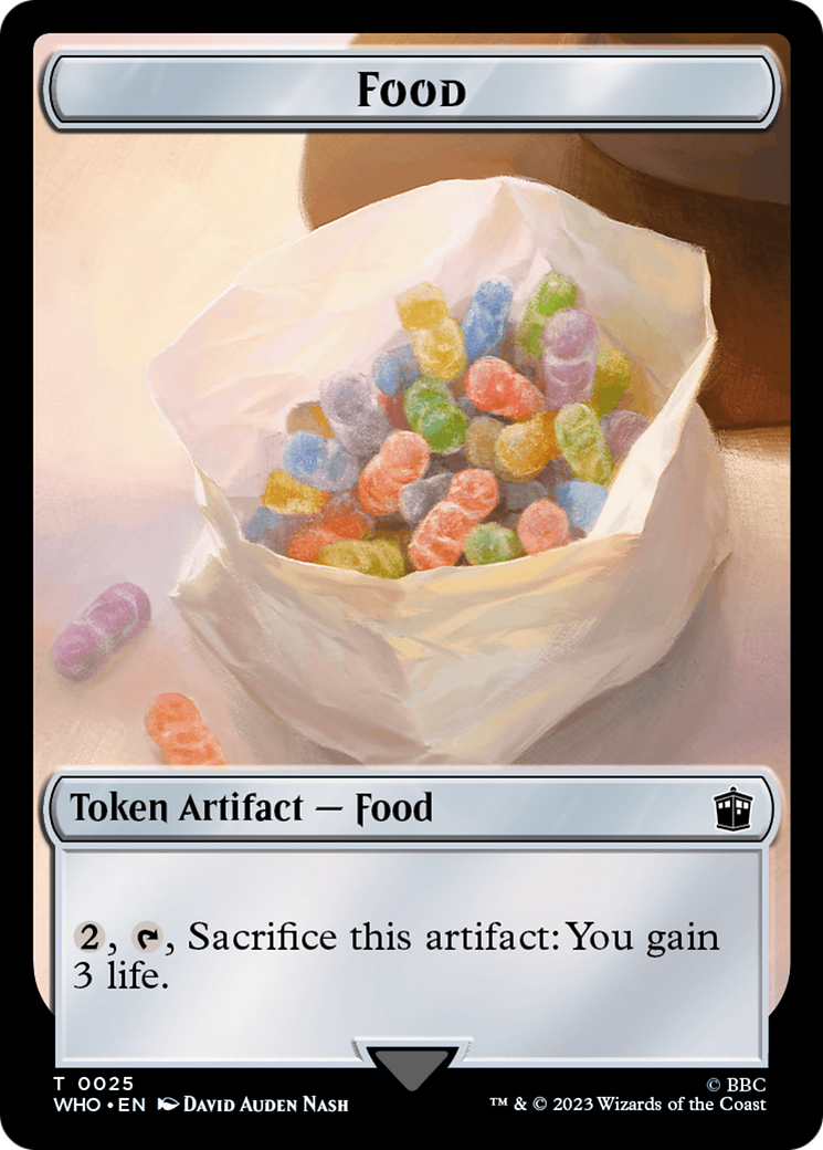 Image of Alien Angel // Food (0025) Double-Sided Token [Doctor Who Tokens]