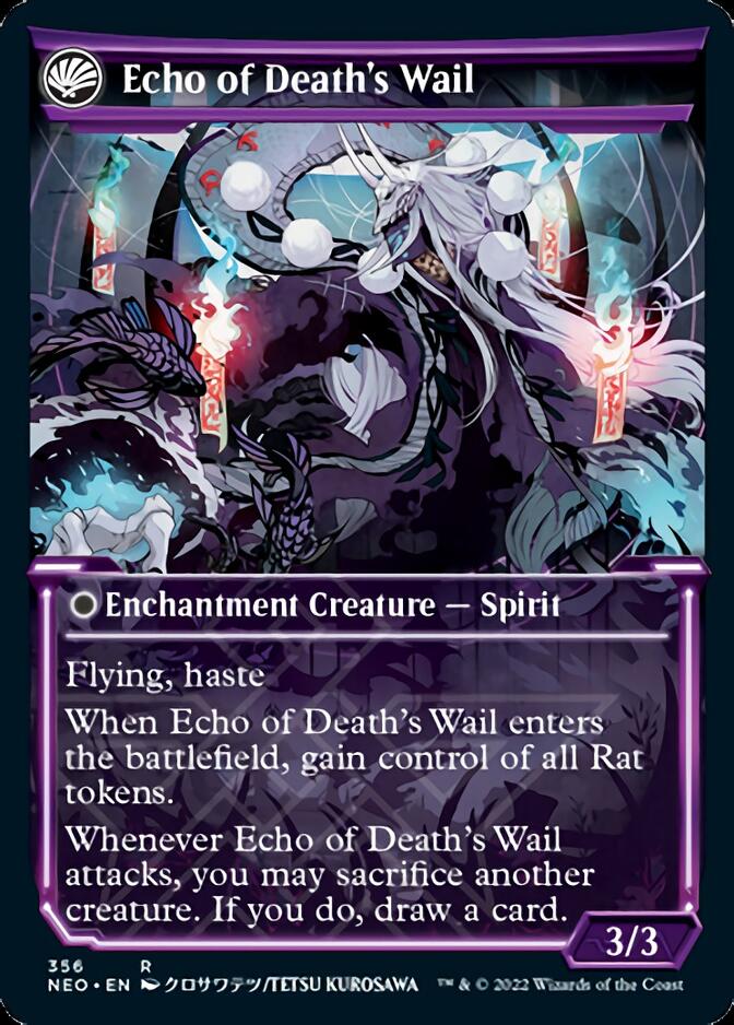 Image of Tribute to Horobi // Echo of Death's Wail (Showcase Soft Glow) [Kamigawa: Neon Dynasty]