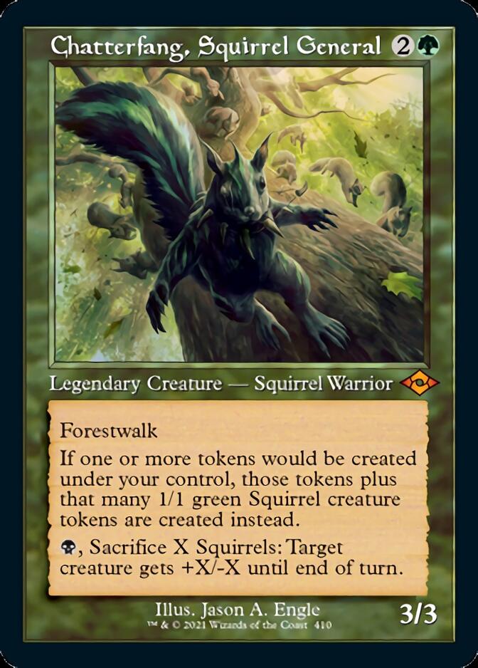 Image of Chatterfang, Squirrel General (Retro Foil Etched) [Modern Horizons 2]
