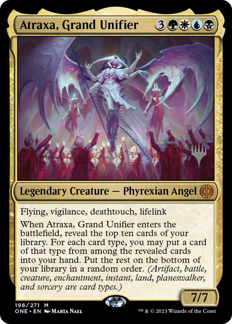 Image of Atraxa, Grand Unifier (Promo Pack) [Phyrexia: All Will Be One Promos]