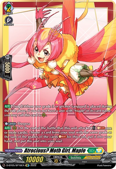 Image of Atrocious? Moth Girl, Maple (D-BT05/SP18EN) [Triumphant Return of the Brave Heroes]