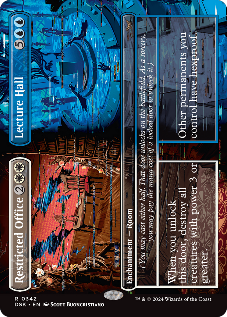 Image of Restricted Office // Lecture Hall (Borderless) [Duskmourn: House of Horror]