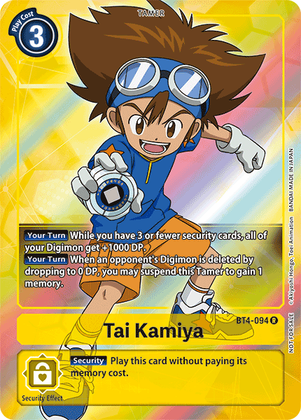 Image of Tai Kamiya [BT4-094] (Buy-A-Box Promo) [Great Legend Promos]