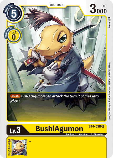 Image of BushiAgumon [BT4-038] [Great Legend]