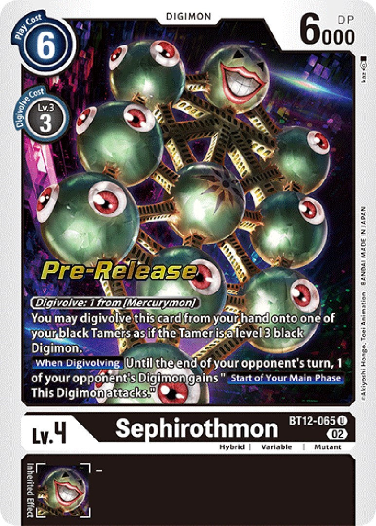 Image of Sephirothmon [BT12-065] [Across Time Pre-Release Cards]