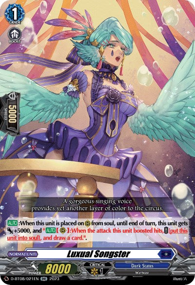 Image of Luxual Songster (D-BT08/021EN) [Minerva Rising]