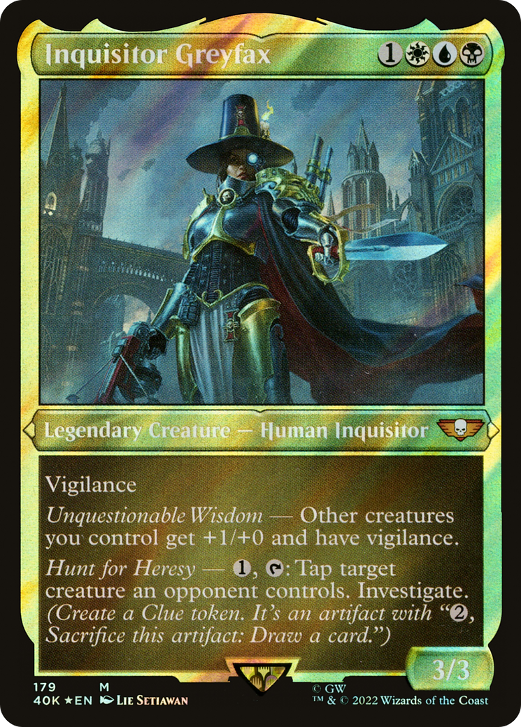 Image of Inquisitor Greyfax (Display Commander) (Surge Foil) [Warhammer 40,000]