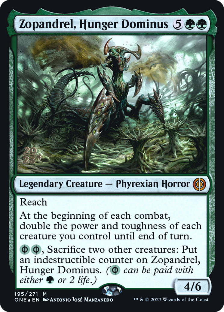 Image of Zopandrel, Hunger Dominus [Phyrexia: All Will Be One Prerelease Promos]