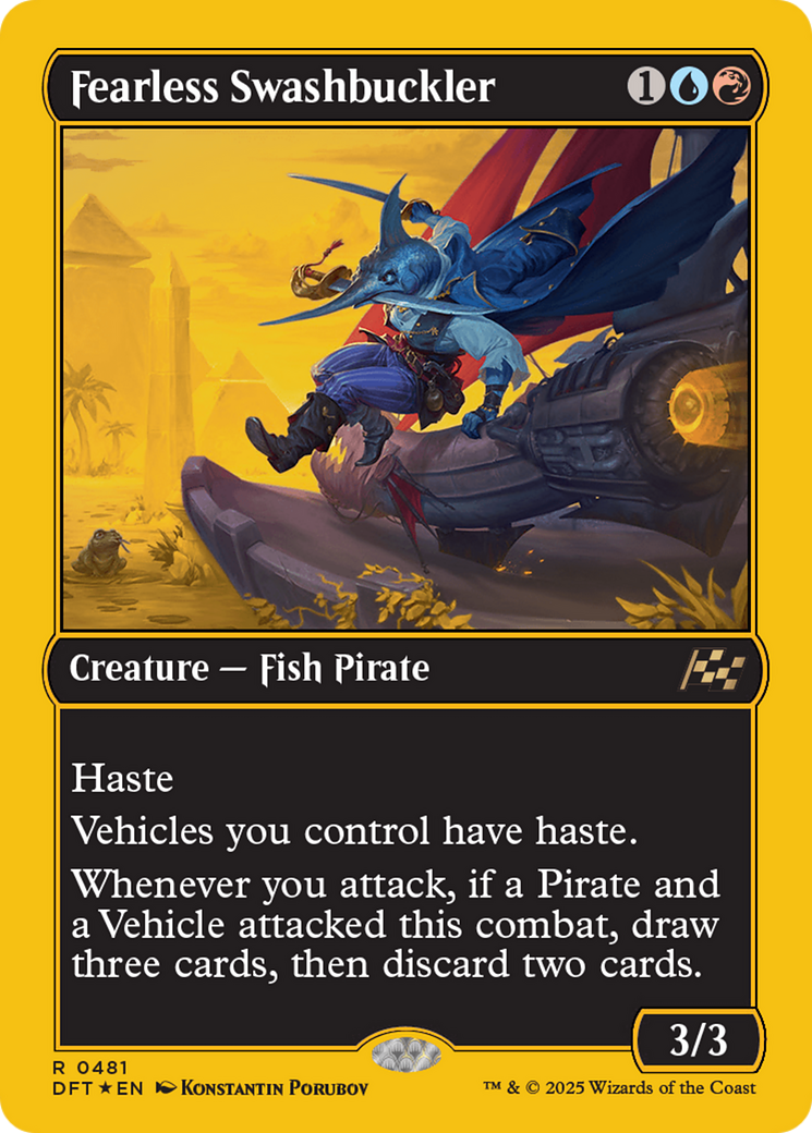 Image of Fearless Swashbuckler (First-Place Foil) [Aetherdrift]