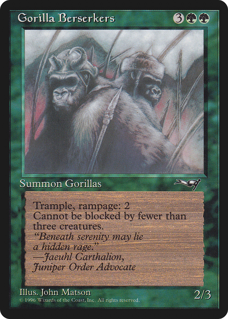 Image of Gorilla Berserkers (Mouths Closed) [Alliances]