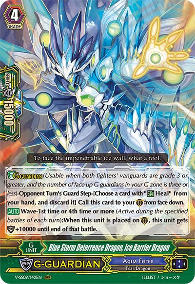 Image of Blue Storm Deterrence Dragon, Ice Barrier Dragon (V-SS09/142EN) [Revival Selection]