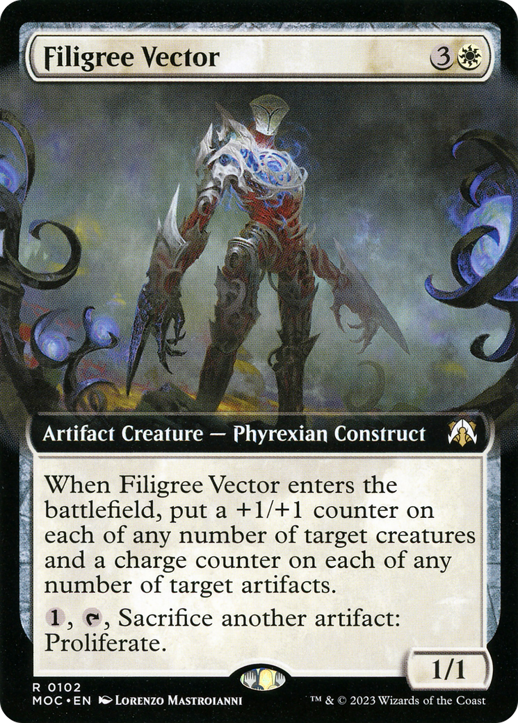 Image of Filigree Vector (Extended Art) (MOC-102) - March of the Machine Commander: (Extended Art) Foil