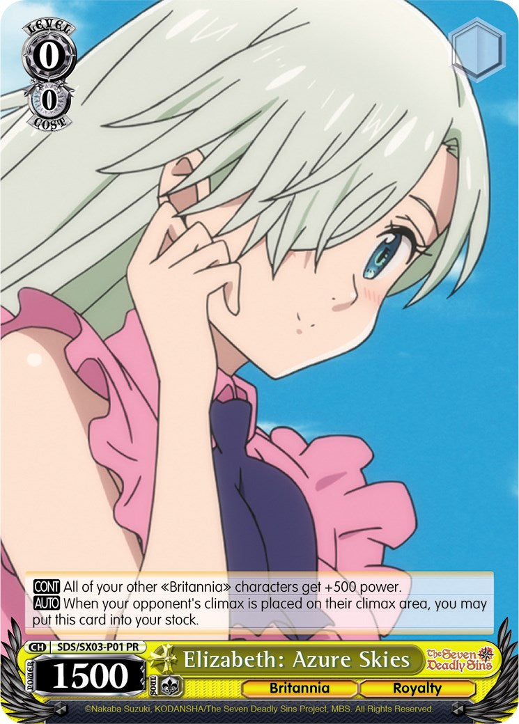 Image of Elizabeth: Azure Skies (SDS/SX03-P01 PR) (Promo) [The Seven Deadly Sins]