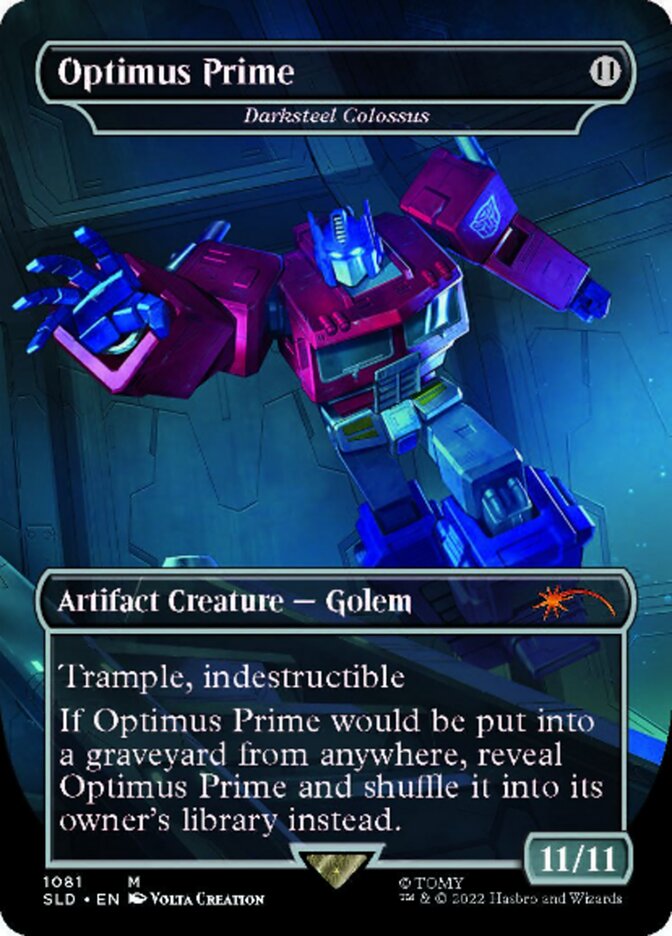 Image of Darksteel Colossus - Optimus Prime (Borderless) [Secret Lair Drop Series]