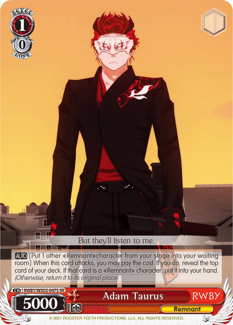 Image of Adam Taurus (RWBY/WX03-047S SR) [RWBY]