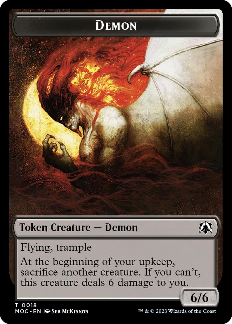 Image of Angel (3) // Demon Double-Sided Token [March of the Machine Commander Tokens]
