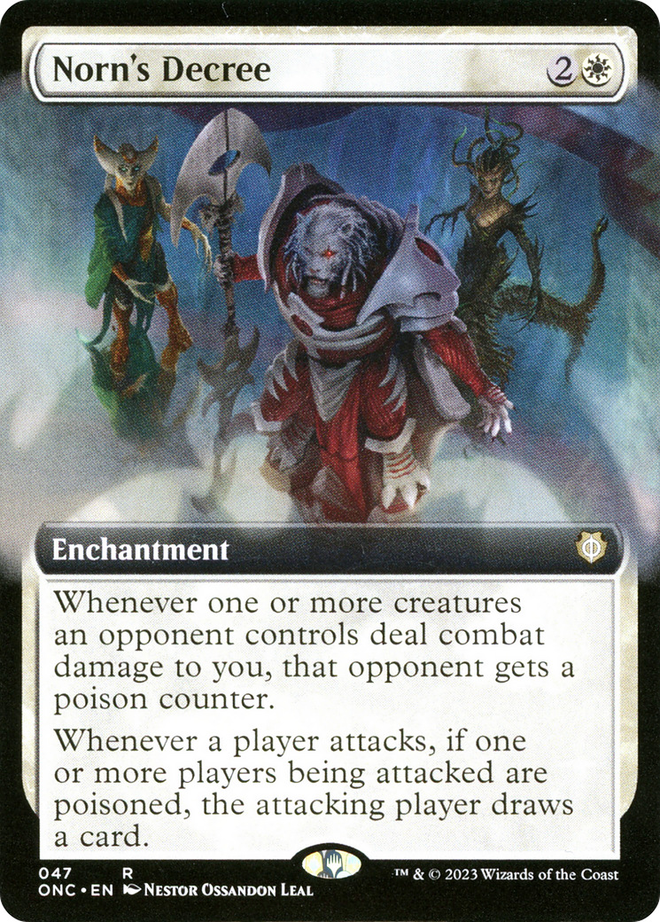 Image of Norn's Decree (Extended Art) [Phyrexia: All Will Be One Commander]