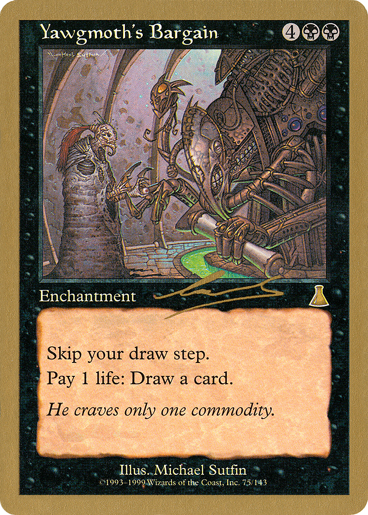 Image of Yawgmoth's Bargain (Nicolas Labarre) [World Championship Decks 2000]