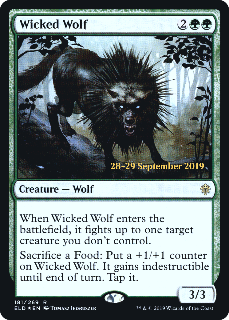 Image of Wicked Wolf [Throne of Eldraine Prerelease Promos]
