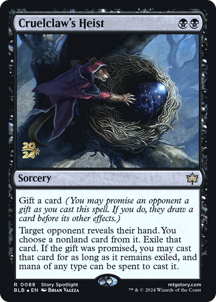 Image of Cruelclaw's Heist [Bloomburrow Prerelease Promos]