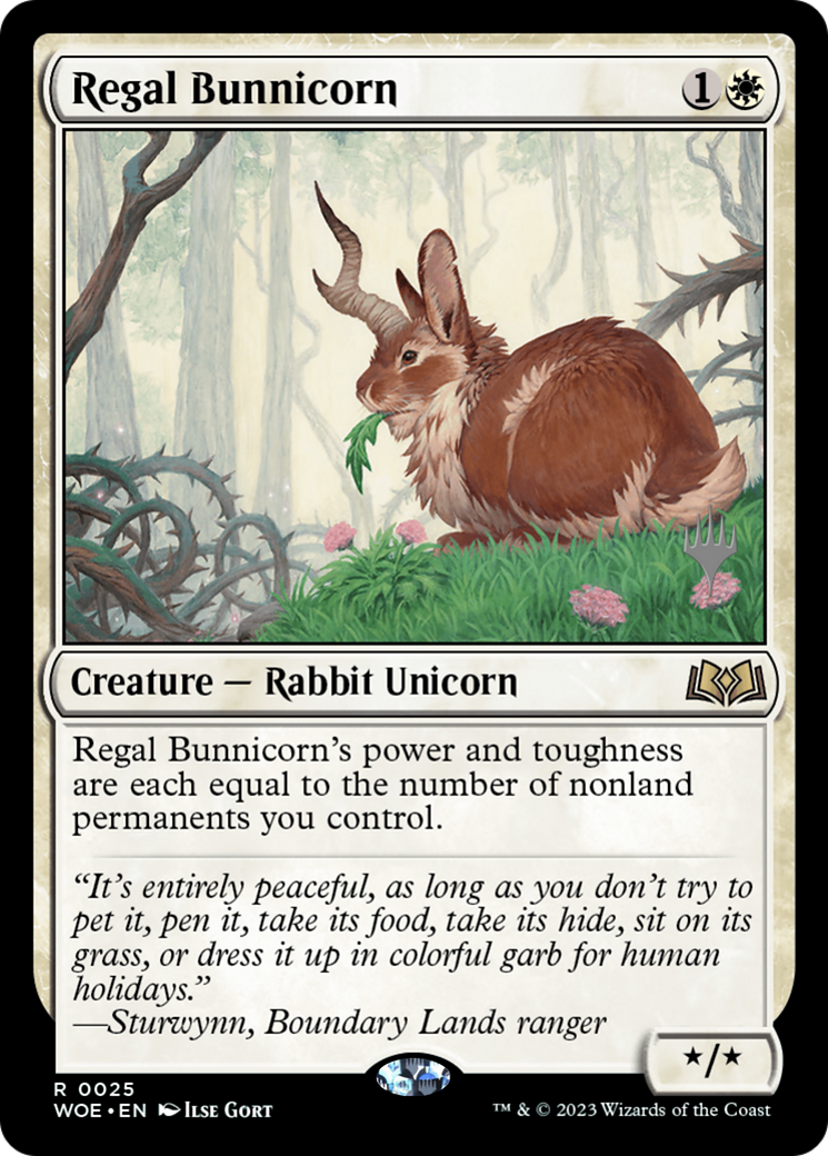 Image of Regal Bunnicorn (Promo Pack) [Wilds of Eldraine Promos]