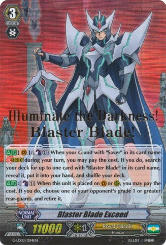 Image of Blaster Blade Exceed (Hot Stamped) (G-LD03/004EN) [G-Legend Deck Vol.3: The Blaster]