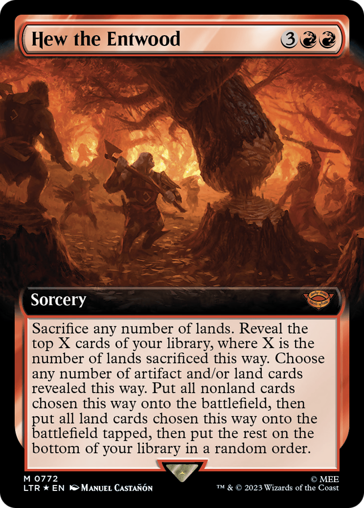 Image of Hew the Entwood (Extended Art) (Surge Foil) [The Lord of the Rings: Tales of Middle-Earth]