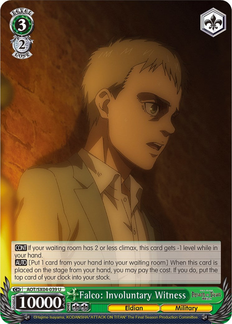 Image of Falco: Involuntary Witness [Attack On Titan: Final Season]