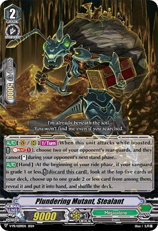 Image of Plundering Mutant, Stealant (V-PR0291EN 2024) [V Promo Cards]