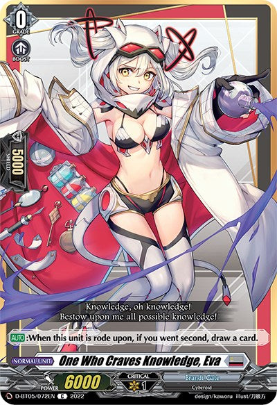 Image of One Who Craves Knowledge, Eva (D-BT05/072EN) [Triumphant Return of the Brave Heroes]