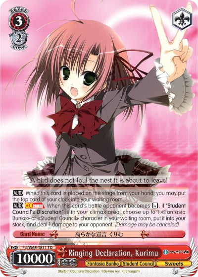 Image of Ringing Declaration, Kurimu (Fsi/W65-TE11 TD) [Fujimi Fantasia Bunko]